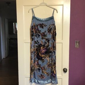 BHLDN Midi Velvet Burnout Dress